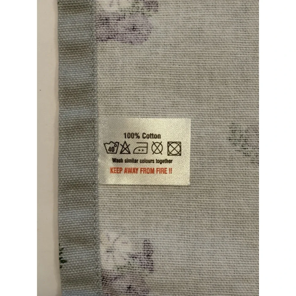Wimbledon Championships Tea Towel Purple Floral Sage Green 100% Cotton